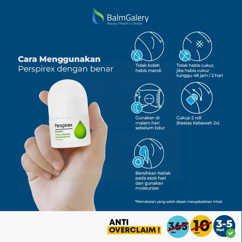 Perspirex Strong Antiperspirant Roll On - 20ml / Deodoran Tawas Ketiak Mengurangi Keringat Berlebih dan Bau Badan Deodorant 7