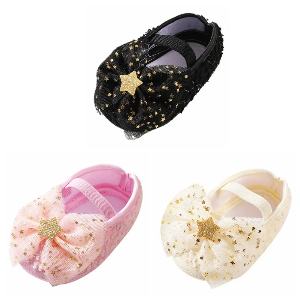 Spring Autumn Baby Shoes Bowknot Mesh Prewalker New Soft Sole Newborn Baby Lovely Floral Soft Bottom Anti-Slip Baby Steps The Shoes 0-18 Months
