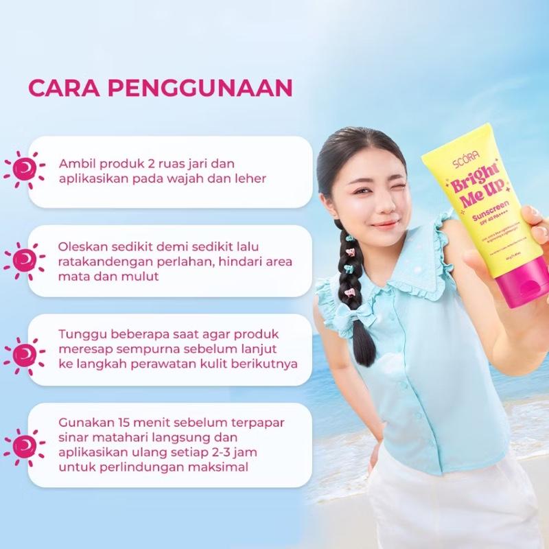 ￼Scora Bright Me Up Sunscreen SPF 40 PA++++ 40gr