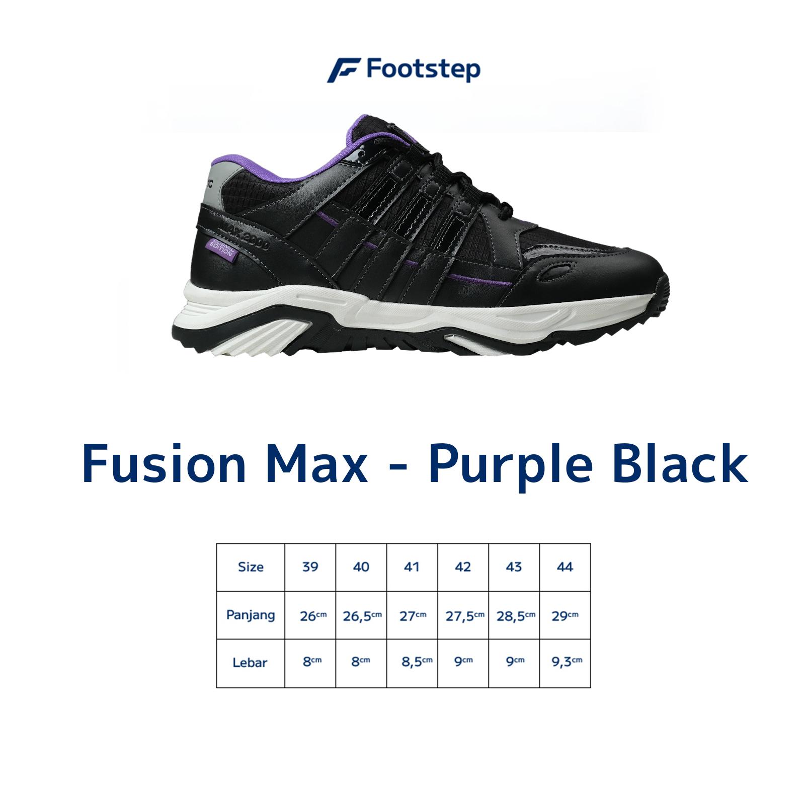 Footstep Footwear Sepatu Pria Sneakers Fusion Max - Purple Black Original Shoes Footstep Footwear Sepatu Pria Sneakers Fusion Max - Purple Black Original Shoes