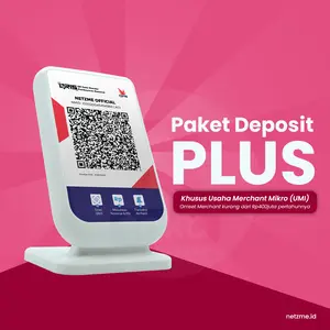 QRIS Soundbox Static Netzme | Paket PLUS | Solusi QRIS Khusus UMKM Kategori UMI