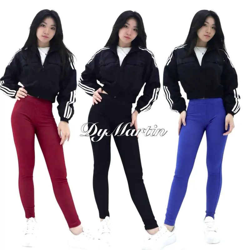 Dymartin - Celana Legging Denim Tebal Big Size Jumbo / Celana Legging Denim Produk Lokal Jeans Wanita 5