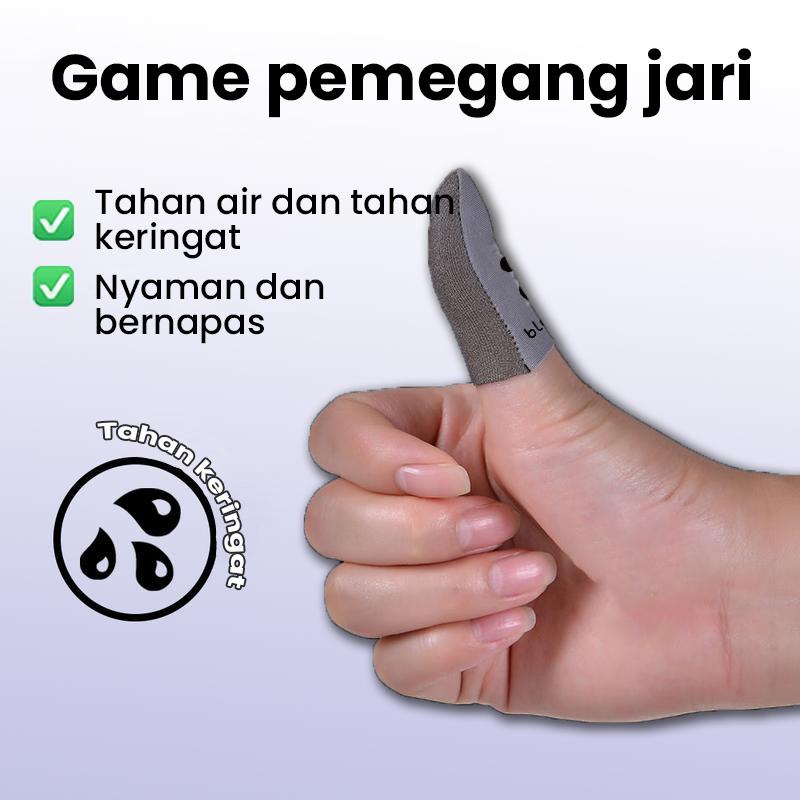 BlueWow Permainan Sarung Jempol Aksesoris Game Free Fire & Mobile Legends & PUBG 3d Ultra-thin 0.3mm Conductive Silver Fiber Fabric Smooth And Uninterrupted Sweat-proof Gaming Finger Gloves finger  game Wireless  Gamepad Joystick