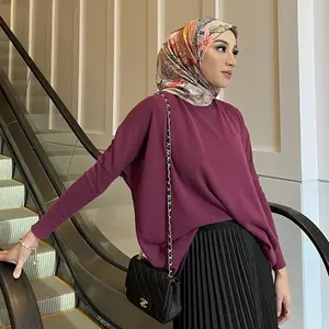 GONEGANI OFFICIAL - Atasan Polos Wanita Oversize Batwing Sweater