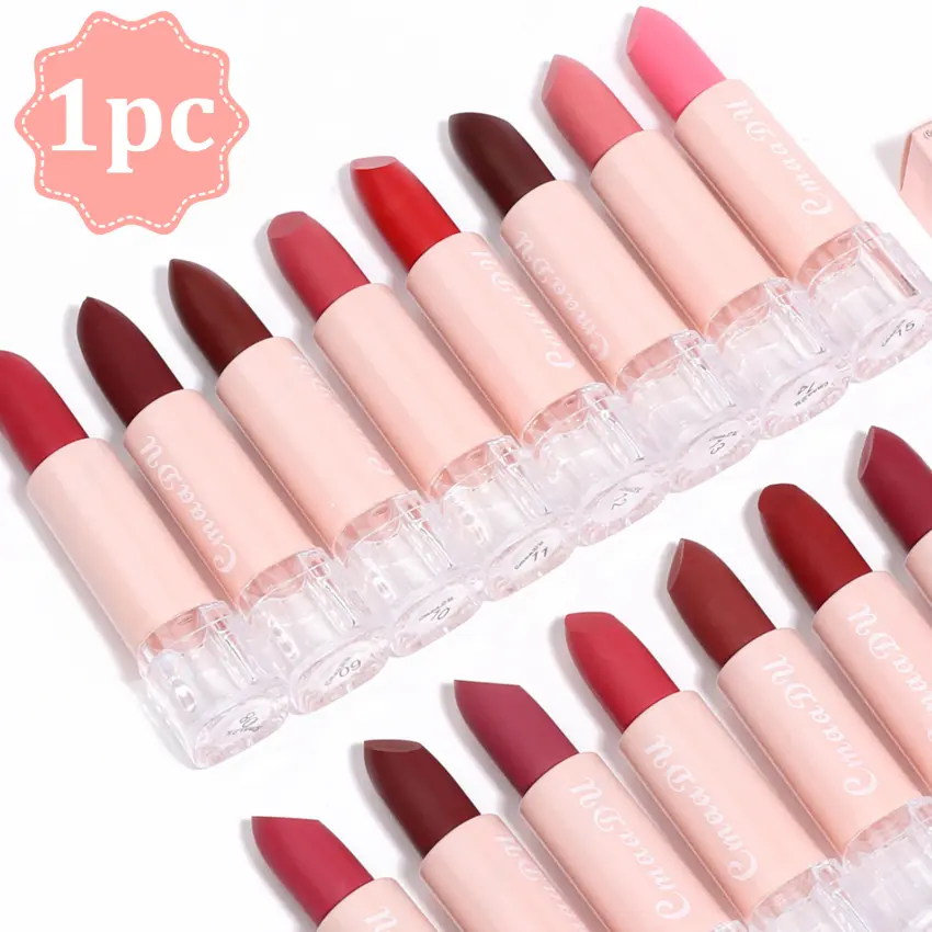 Gincu kalis air, 15 warna, merah, Bogel, solek kecantikan, tahan lama, baldu matte, kalis air, kosmetik