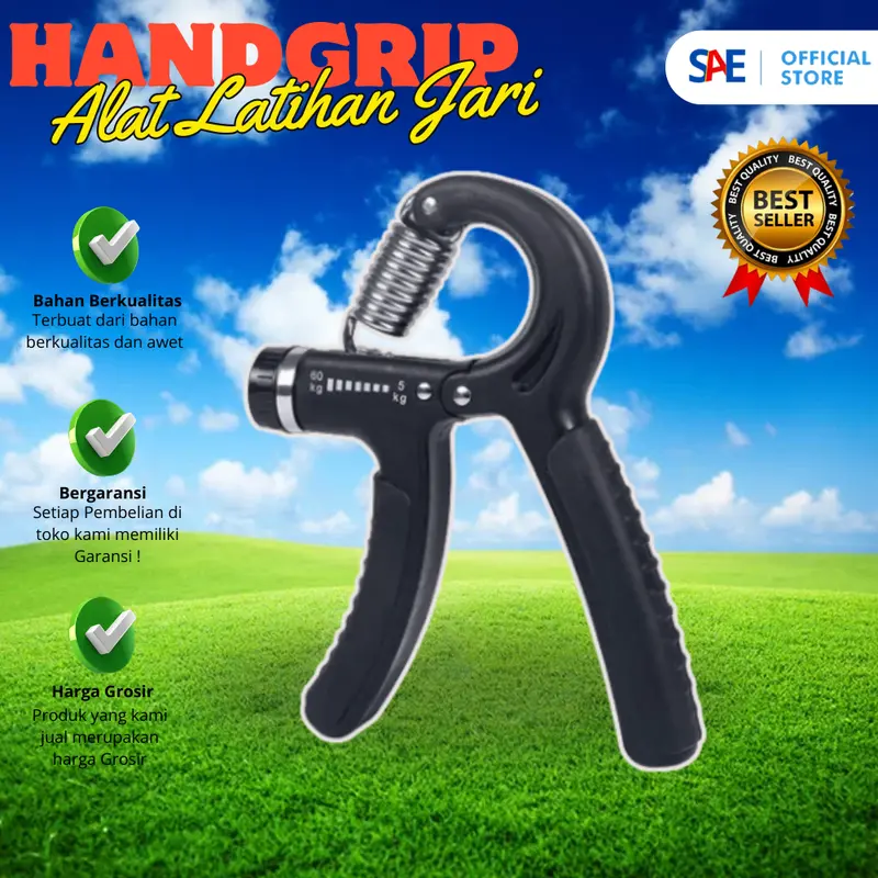 SAEID - Alat Pelatih Otot Lengan Olahraga Fitness Pembesar Otot Tangan Hand Grip 8