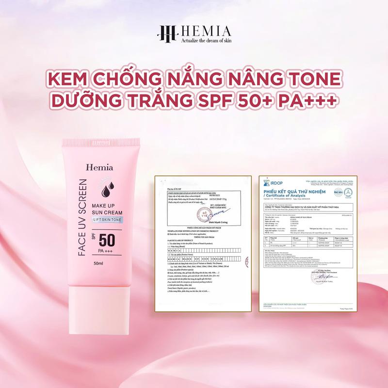  Kem chống nắng Make Up Sun Cream SPF 50 | Mẫu mới 50ml & 15ml tiện lợi | Link chính hãng 
