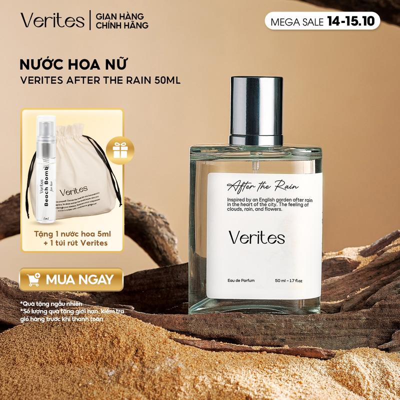 Nước Hoa VERITES After The Rain 50ml Mùi Hương Tươi Mát, Năng Động, Thuần Khiết EDP 20%