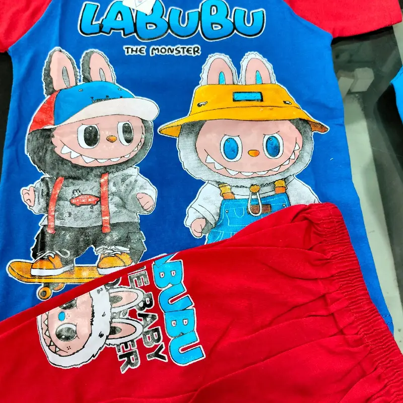 setelan baju cowok anak labubu 3-8 tahun Motif Fashion 5