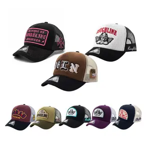 Topi trucker Roughline corduroy visor pendek v2