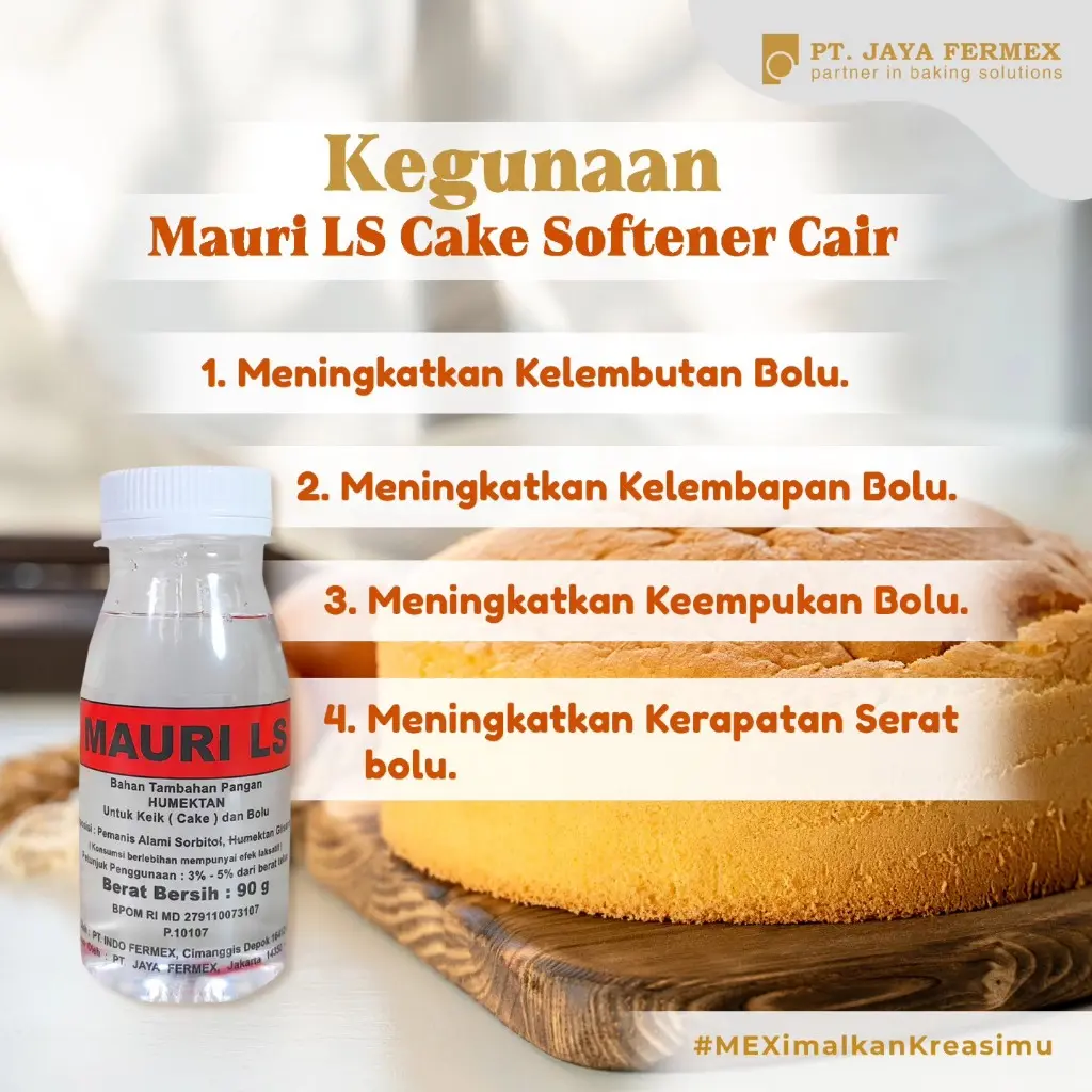 Mauri LS cake softener Humektan pelembut kue bolu 90 gram