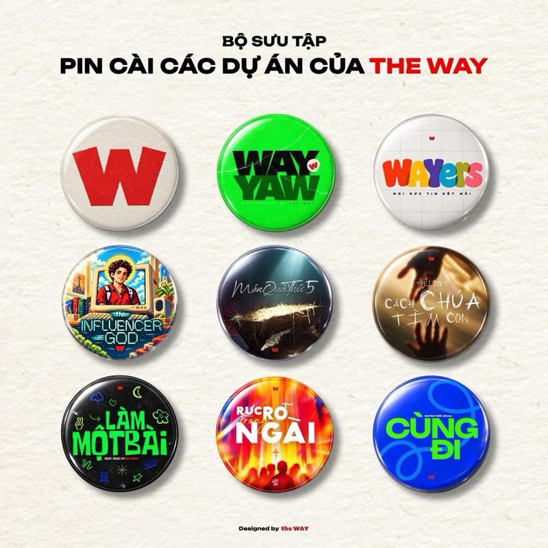 Bộ sưu tập Pin cài các Dự Án của The WAY