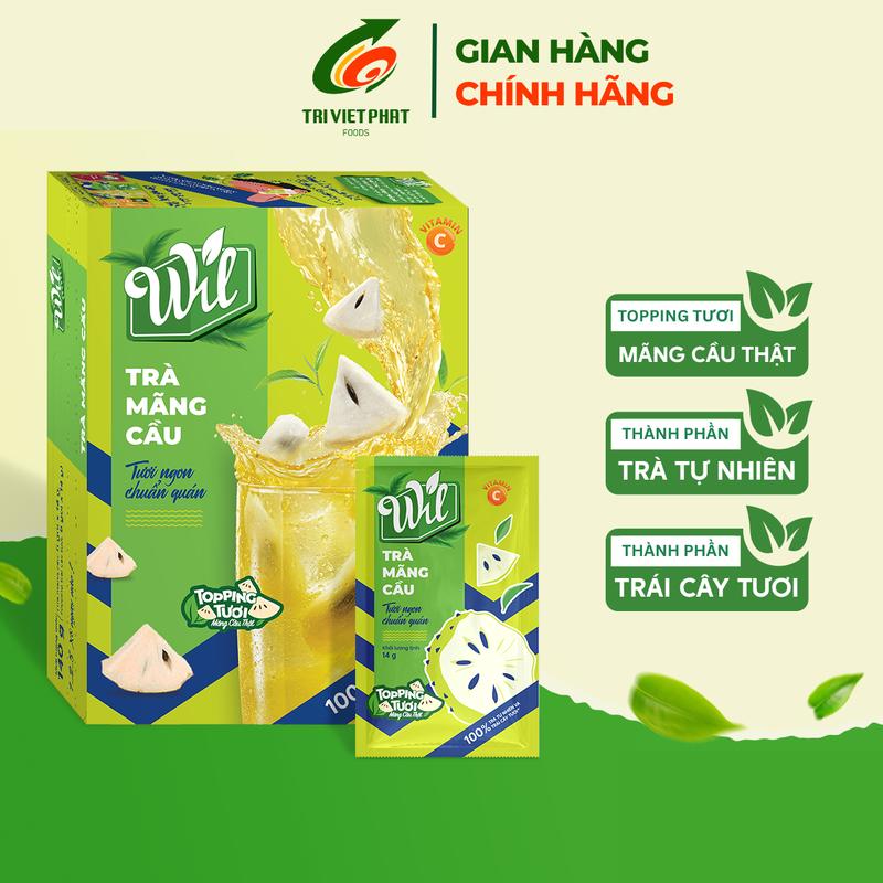  Trà mãng cầu Wil có topping mãng cầu tươi hộp 140g 
