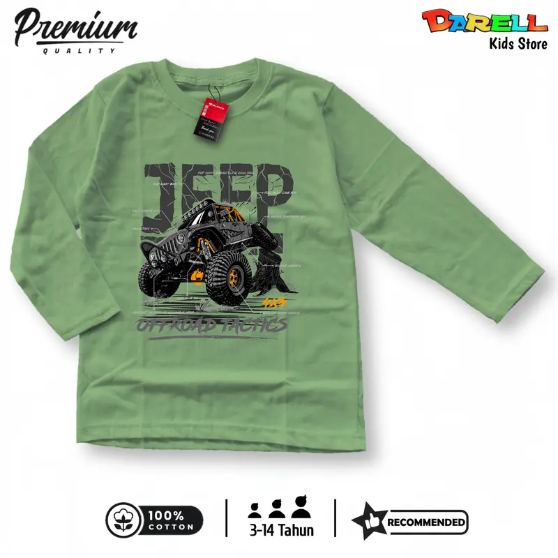 Baju kaos anak lengan panjang laki laki usia 3,5-14 tahun Kaos anak 3