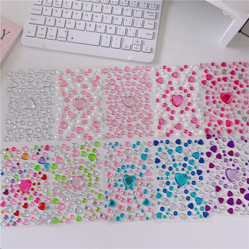 Face Sticker Simulation Diamond Sticker Photo Album Imitate Pearl ...