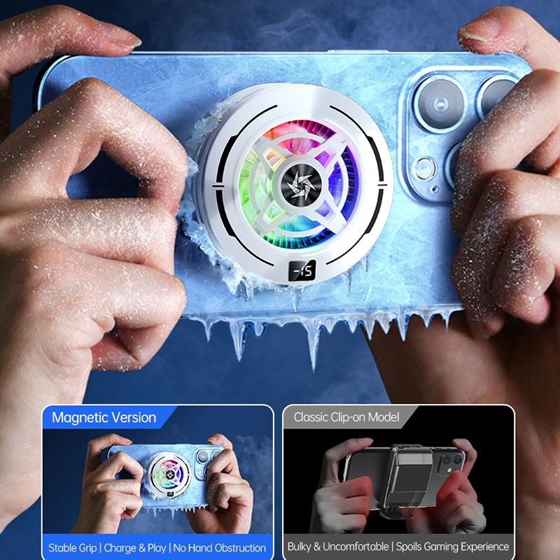 Pendingin HP Gaming RGB – Magnetic Fast Cooling Up to 0°C Funcooler Ringan Free Heatsink dan Clip SL69