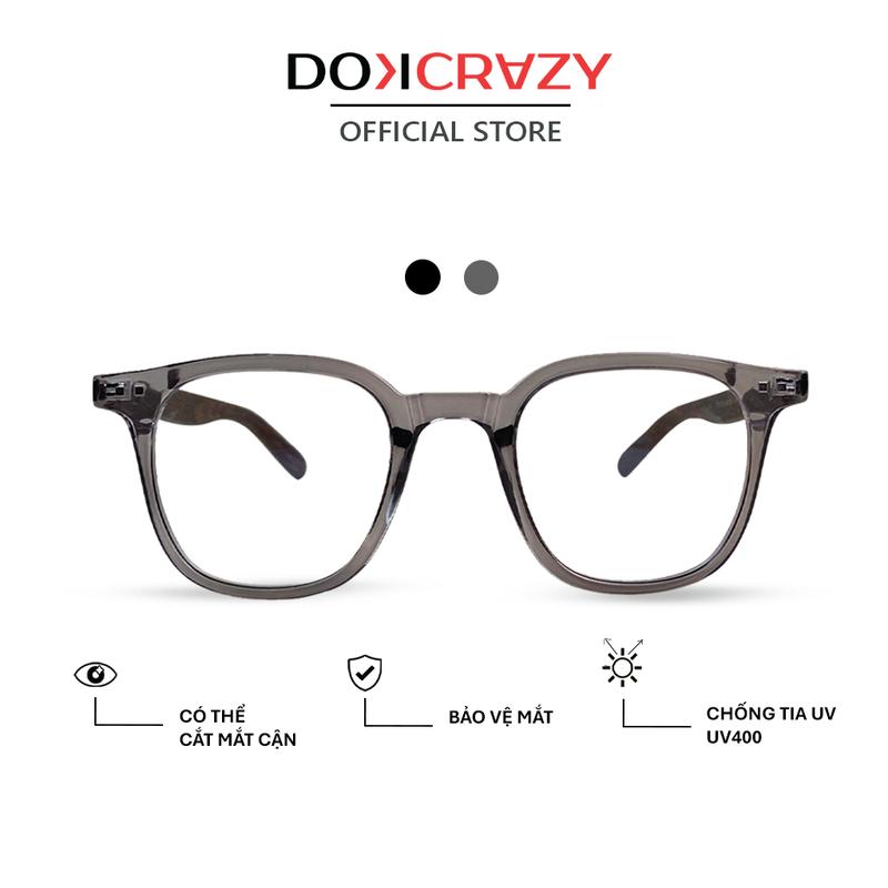 Gọng kính DOKCRAZY WOODY mắt chữ nhật, gọng giả gỗ cao cấp, nam nữ thời trang chất liệu cao cấp, nhẹ, chống ánh sáng xanh Tròng Kính