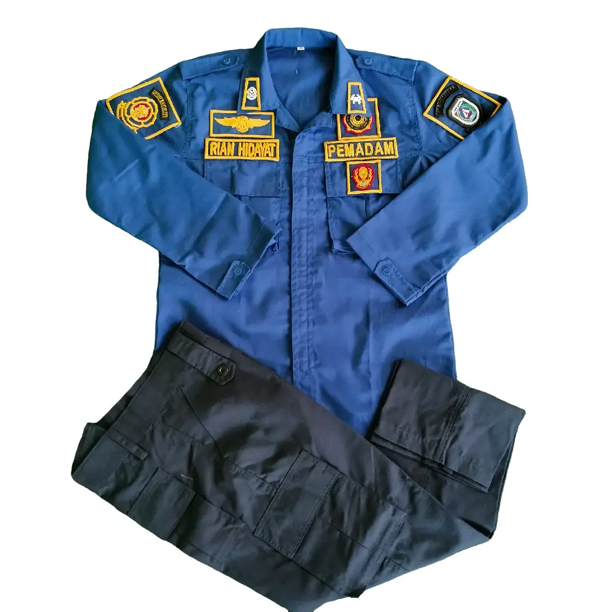 SERAGAM PDL DAMKAR Celana Safety Navy Panjang Setelan Kerja