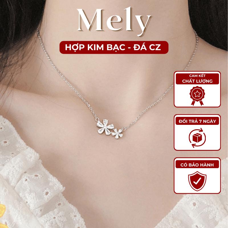 Dây chuyền nữ hình hoa đính đá phụ kiện trang sức thời trang nhẹ nhàng Mely B77