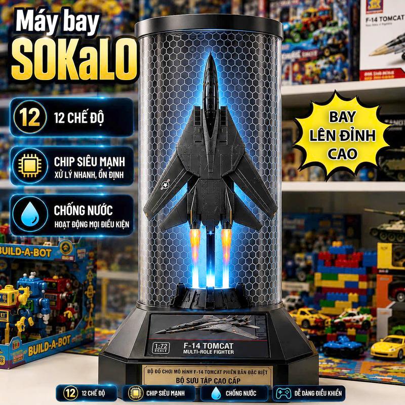 Đồ chơi máy bay SoKaLo điều khiển tự động 10 chế độ, kháng nước, âm thanh hay…