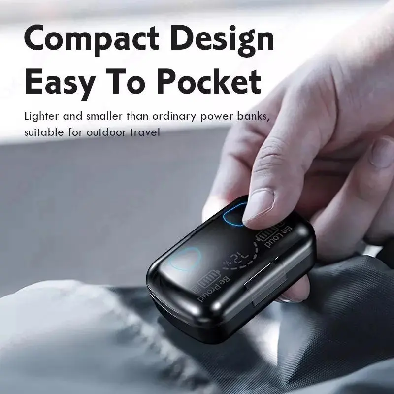 M10 plus TWS Bluetooth 5.1 Earphone HiFi Stereo Noise-canceling Sports Wireless powerbank 3500mAh 6