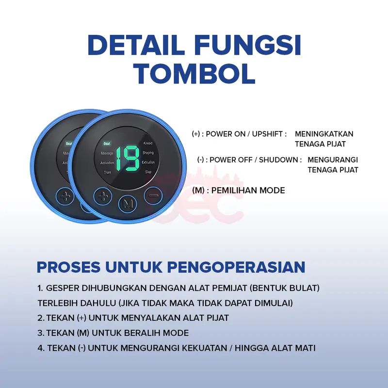【BEC】Alat Pijat Punggung EMS Alat Pijat Leher Elektrik Alat Terapi Pinggang Akupunktur Pengisian Meningkatkan Sirkulasi Darah Meredakan Sakit 5