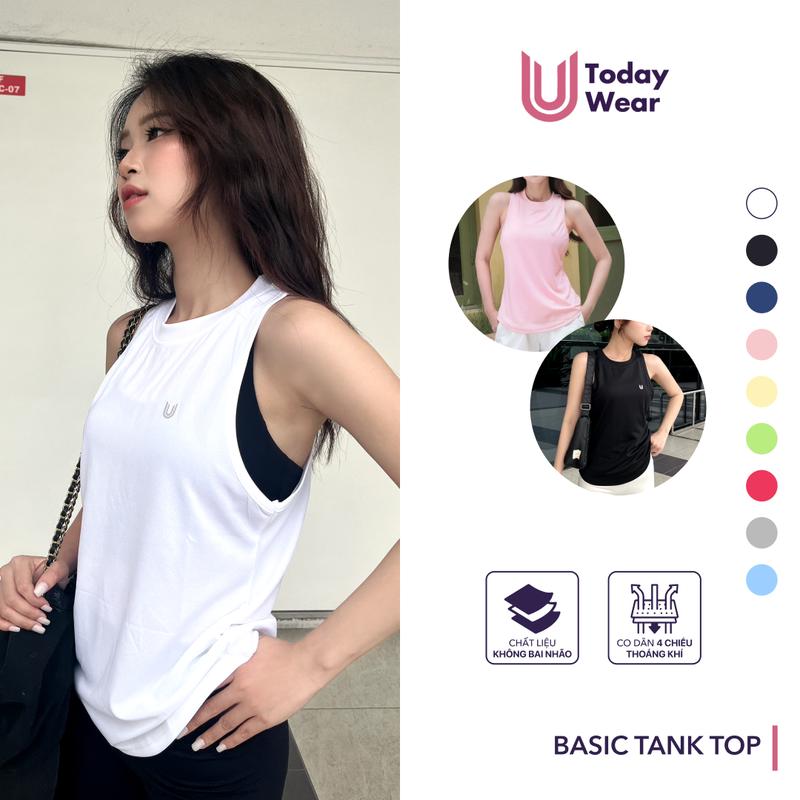 Basic Tank Top - Áo thể thao ba lỗ nữ Today U Wear khoác ngoài tập gym, cầu lông, pickleball dáng rộng mặc thoải mái Sport