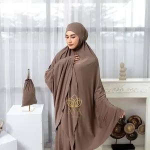 AYA Mukena JERSEY Dewasa Jumbo dengan Dagu Syari Muslim Traveling daily sesuai gambar mukena  Mukenah Panjang Nyaman saat di pakai Terawih