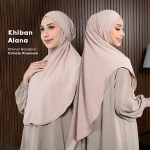 Kahta -  Khiban Alana | Khimar Bandana Bahan Crincle Premium Instan Bergo Hijab