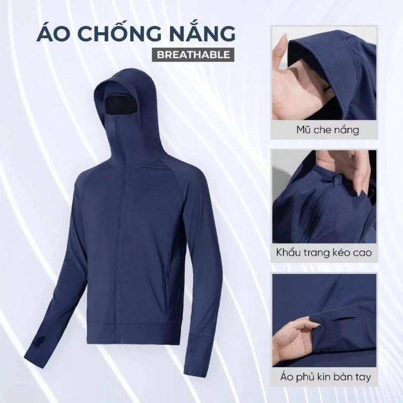 Áo chống nắng nam nữ 2 lớp 2026 với thiết kế che chán, mềm thoáng mát, co dãn tốt, chống tia UV hiệu quả