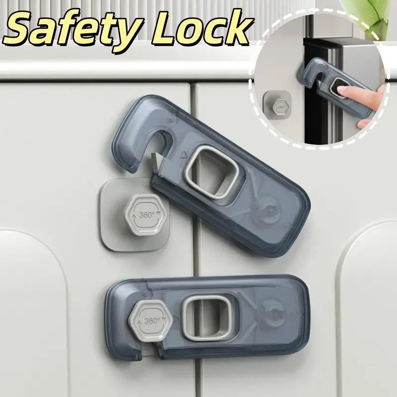Pengaman Laci Lemari Bayi Mudah Dipasang / Kunci Kulkas Pengunci Furniture Pelindung Bayi / Safety Lock Pengaman Pintu Serbaguna / Pengaman Laci Lemari Baby Cabinet Safety Lock