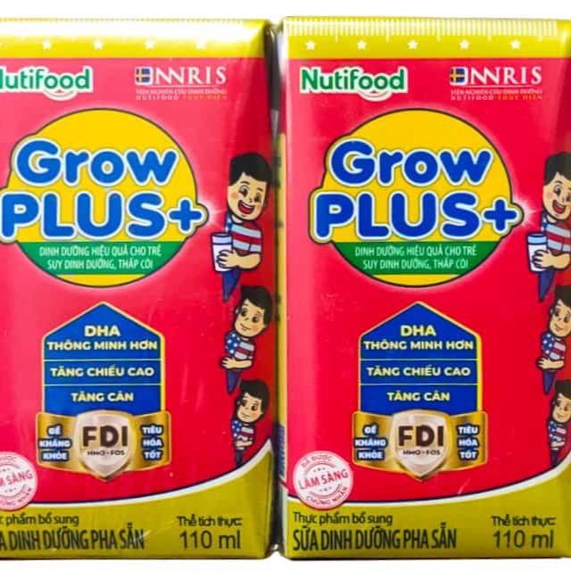 Thùng sữa bột pha sẵn Nuti Grow Plus + Đỏ hộp 110ml