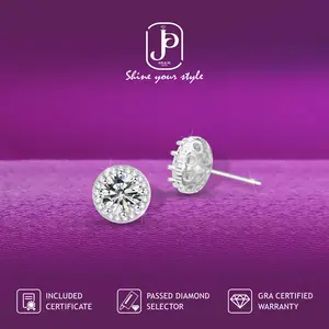 Kimjupe - Anting Tusuk Moissanite Wanita Lisa Anm19