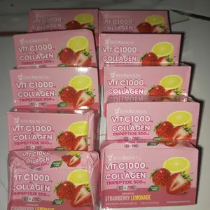 C+Collagen - Minuman Collagen Tripeptide 500mg + Vit C 1000mg untuk Kesehatan Kulit dan Imunitas