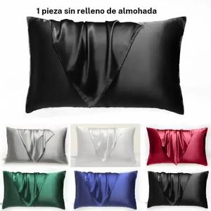 Funda de almohada de satén, 1 unidad suave y transpirable sin relleno, protector de almohada para cabello y piel, artículos de cama para el dormitorio de casa