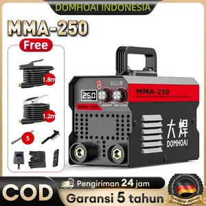 [Barang Laris] DOMHOAI Mesin Las MMA-250 Inverter Las Listrik 450 Watt Logam IGBT Mesin trafo las Portabel Welding Machine ACC Lengkap
