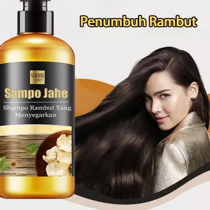 Shampo Penumbuh Rambut Cepat Ginger Shampoo 300ml Anti Rontok & Anti Ketombe Kontrol Minyak Nutrisi Rambut Perawatan Rambut Hair Care