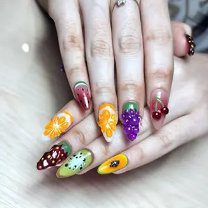 PRESS ON NAILS by friza beauty salon (bisa req desain,ukuran dan panjang)FREE LEM BESAR,KIKIR,STICK Pendorong untuk melepas press on nails