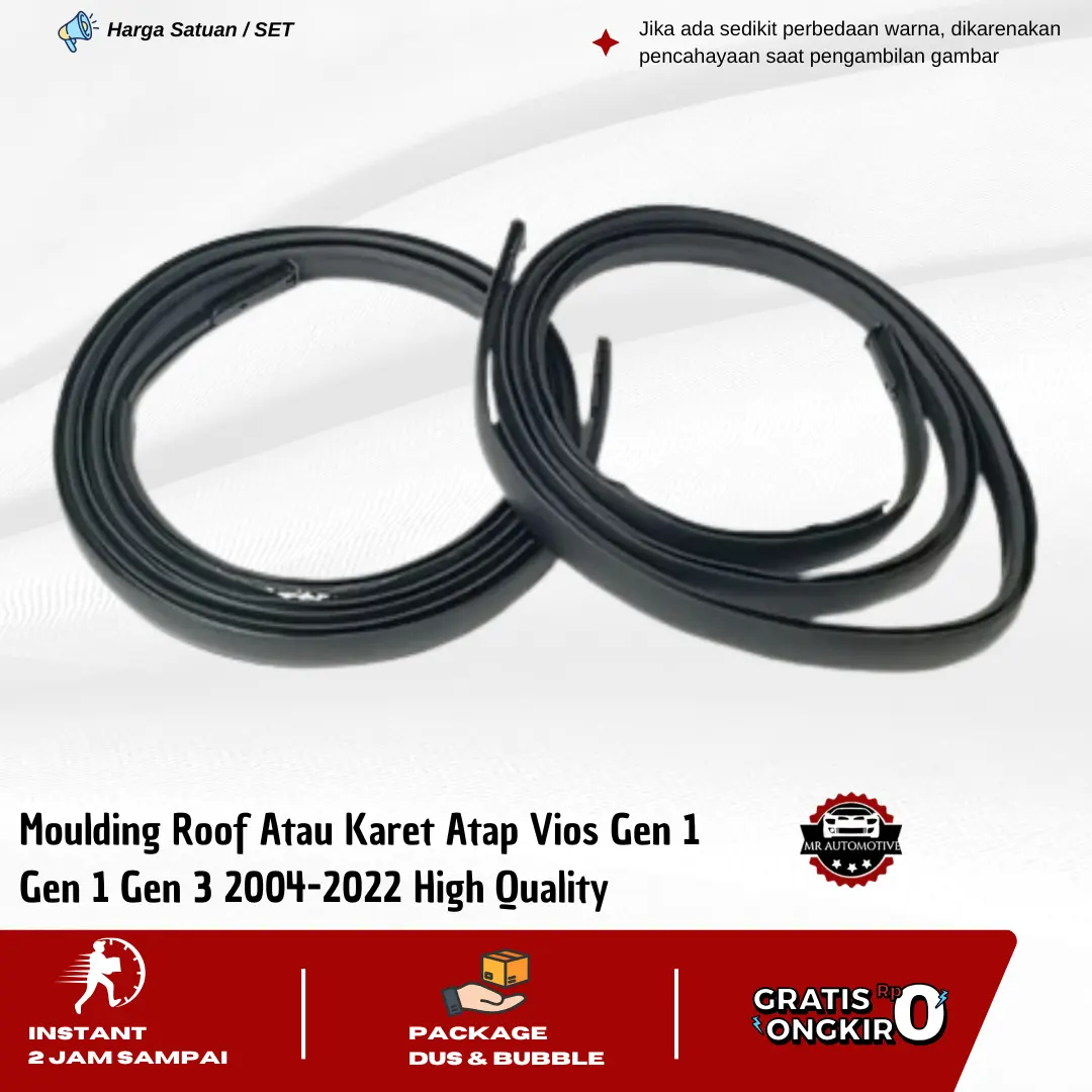 Moulding Roof Atau Karet Atap Vios Gen 1 Gen 2 Gen 3 2004-2022 High Quality