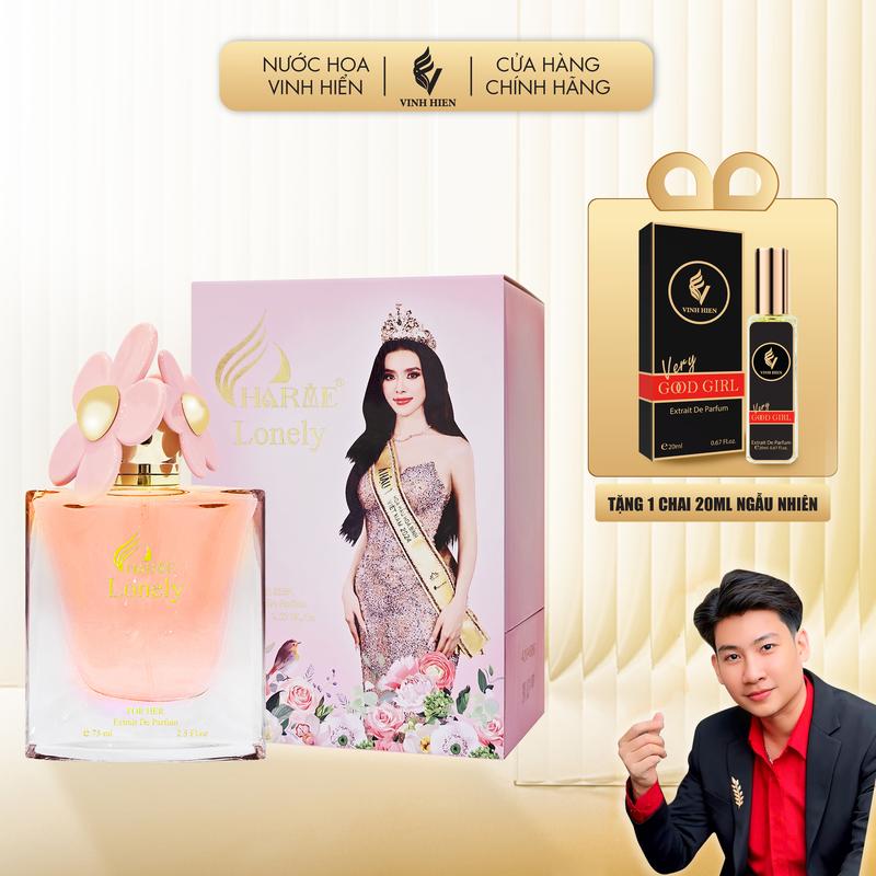 Nước Hoa CHARME LONELY 75ML Mới ( Extrait De Parfum ) - Tặng Kèm 1 Chai 20ml - Cosmetic Xịt Thơm Women - H R V E