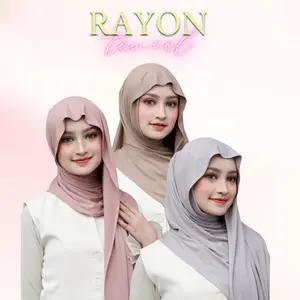 Zaina Pashmina Airflow Cooltech | Pashmina Rayon Premium Jilbab Panjang Cantik Muslim Kerudung Segi Empat