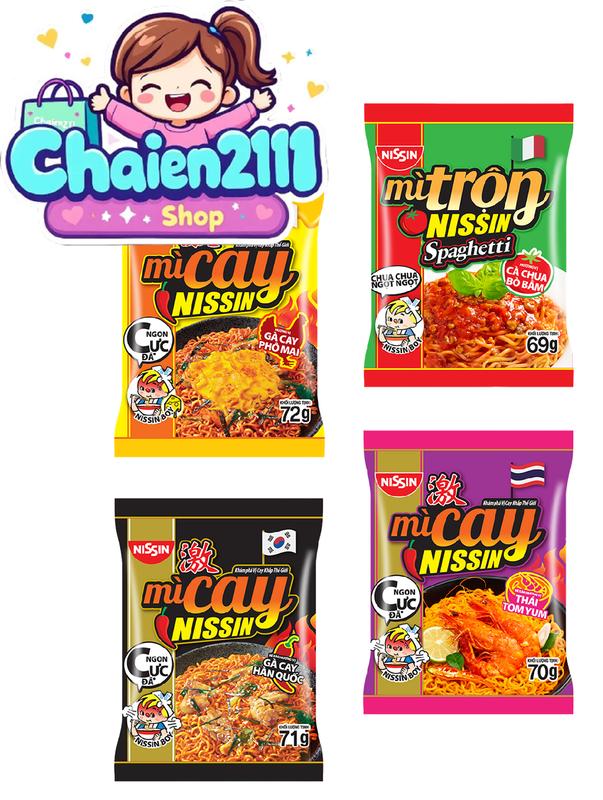  Mì Cay Nissin - Thùng 30 gói Vị Gà Cay - Chuẩn Vị Hàn Quốc 