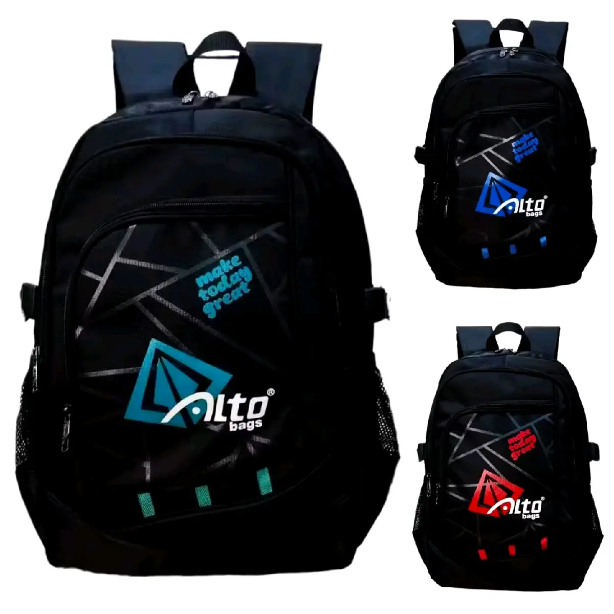 Tas Ransel Alto Original untuk Anak Laki-Laki SD/SMP/SMA - Hitam - Fashion