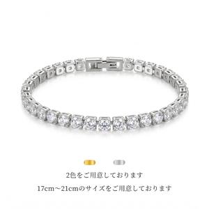 シンプルなテニスブレスレット｜ステンレススチール製ブレスレット、色褪せしにくい ｜ 男女兼用・ギフトにも最適