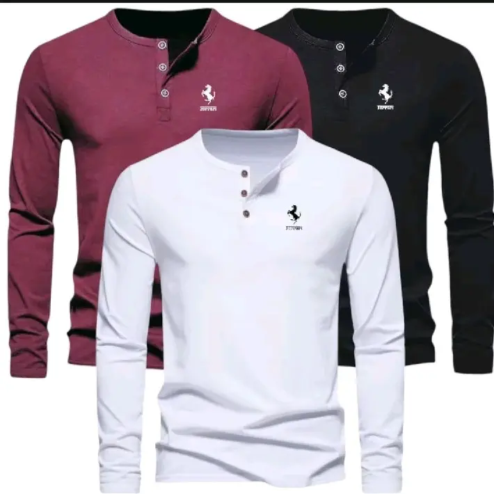 PAKET HEMAT ISI 3 PCS BAJUDISTRO KAOS KANCING PRIA LENGAN PANJANG elegan pas radang sukatani 2