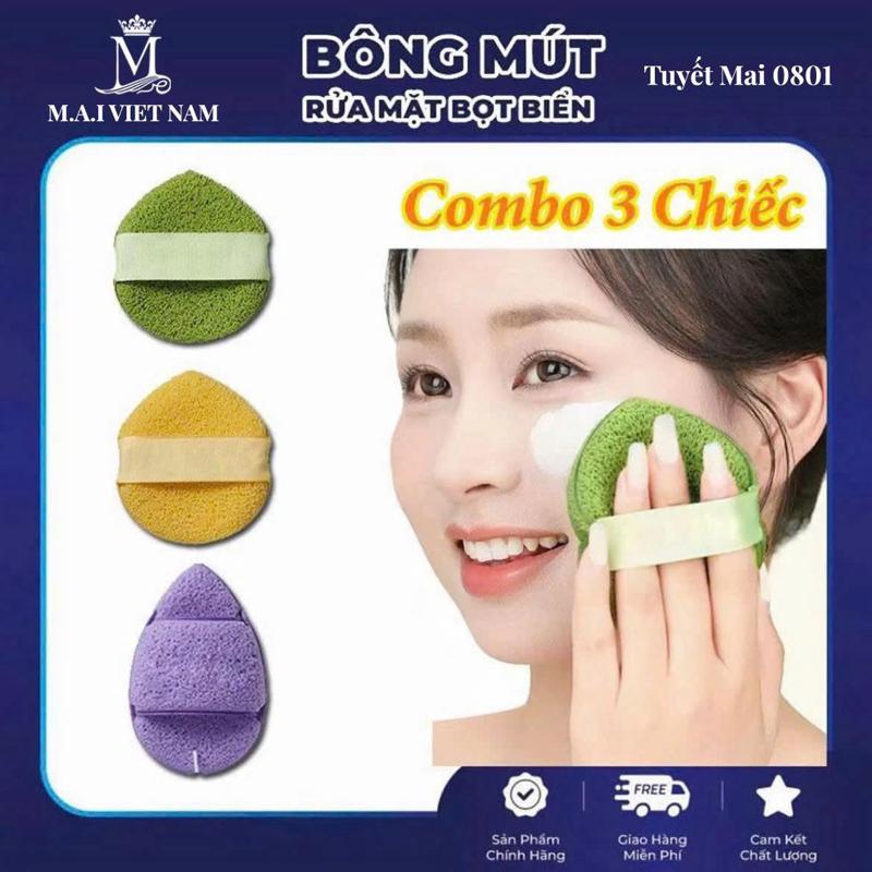 Bông Mút Bọt Biển Rửa Mặt Hình Giọt Nước