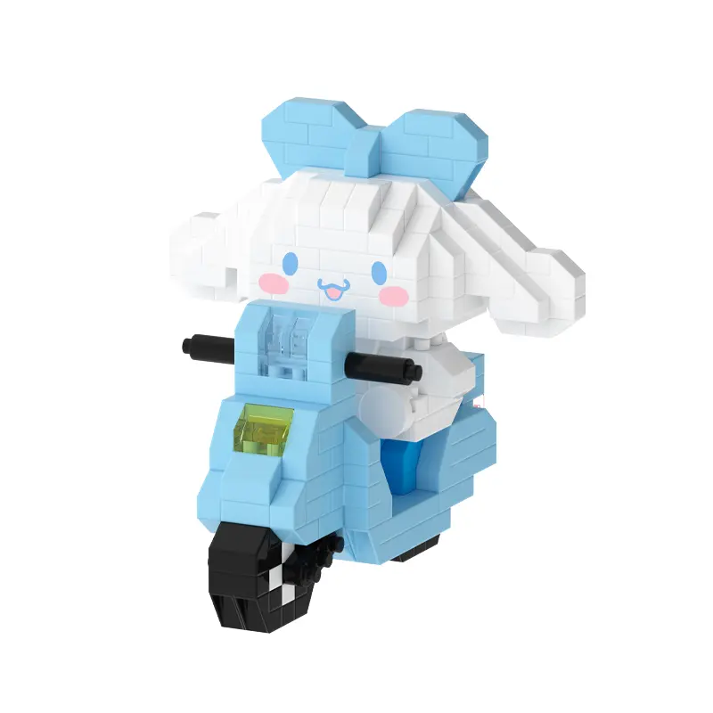 JIQILE Mainan Bricks kuromi DIY Nano Block Lucu DIY 3D Puzzle Kartun Mainan Anak Perempuan 8
