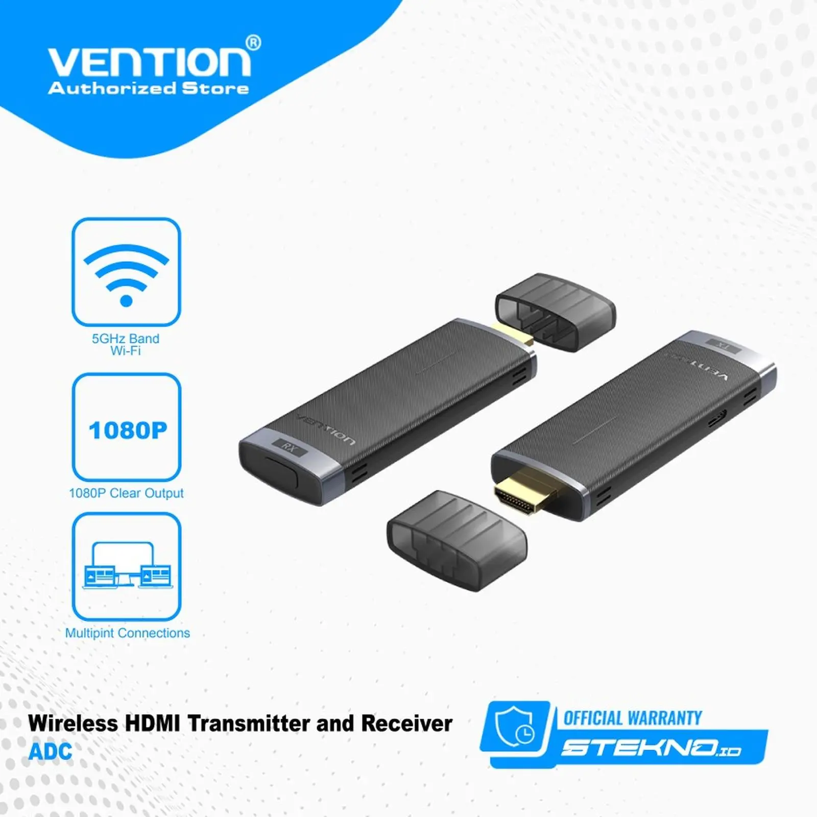VENTION Wireless HDMI Dongle Video Transmitter Receiver Display TV HD (ADC)