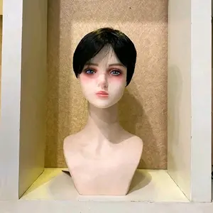 CBB Full Wig Mens' JIN Medium Hair Dengan Synthetic Fiber Impor Premium anti