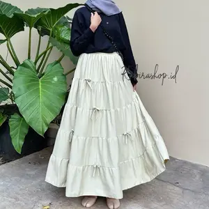 ￼Yura Ruffle Skirt - Rok Coquette Layer - Rok Korea Rempel Pita  Premium